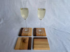 Phoenix Wood Coasters Set of 4 — Handmade Walnut Beech Ash Alder Drink Coasters
