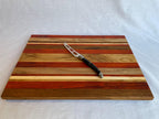 Sahara Handmade Wood Charcuterie Board — African Oak Padauk Maple Walnut, Cheese Serving