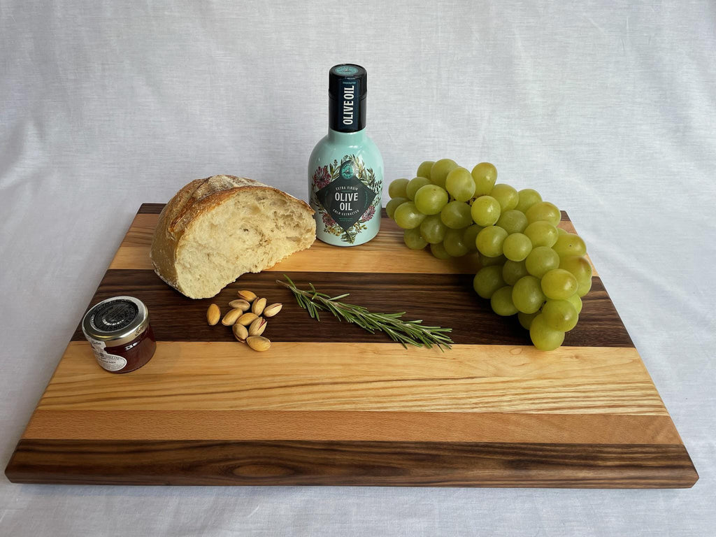 The Phoenix — Handmade Wood Charcuterie Board, Walnut Beech Ash Alder, Cheese Serving Platter