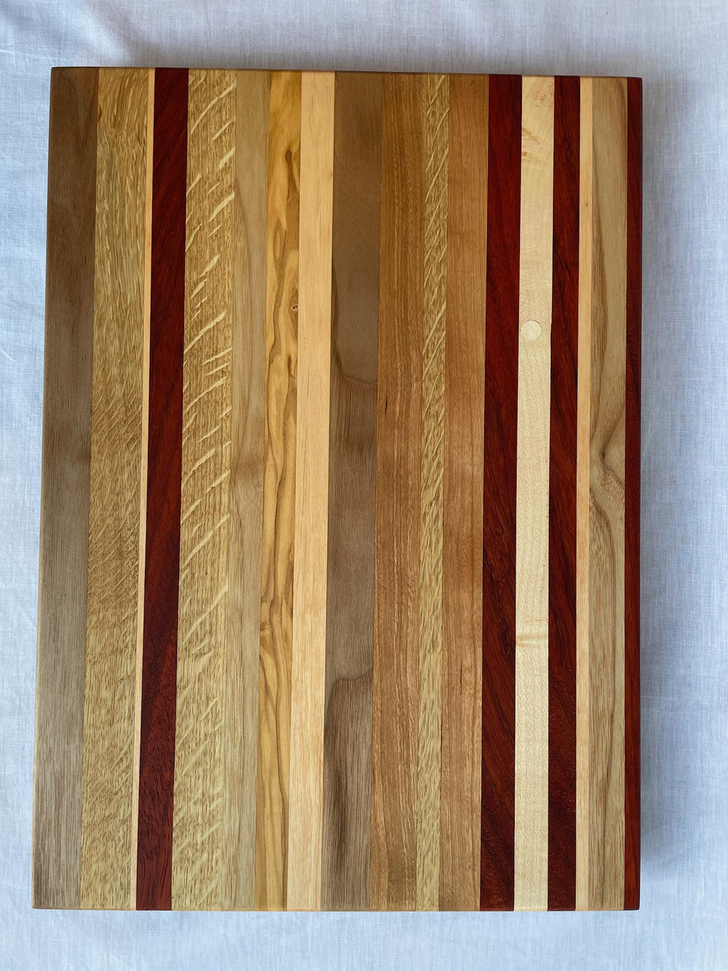 Sunset Handmade Wood Cutting Board — Walnut Oak Maple Padauk Ash, Charcuterie Serving