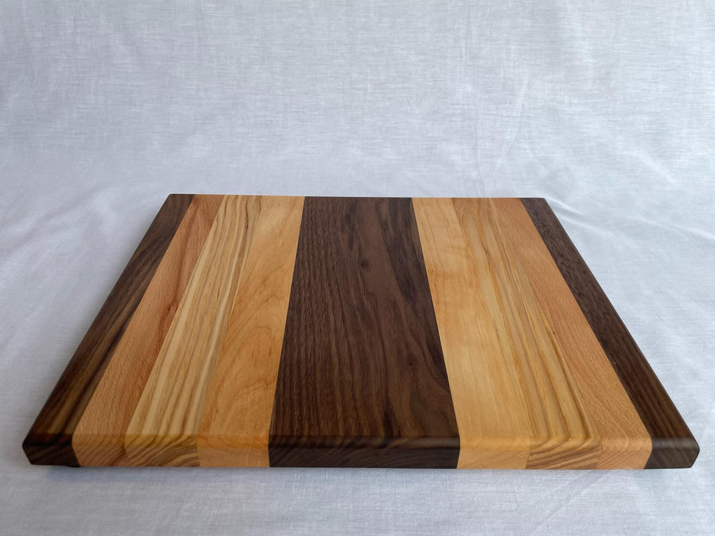 Phoenix' Daughter — Handmade Wood Cutting Board, Walnut Beech Ash Alder, Small Serving