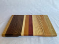 Charcuterie Board with Purple Heart, Walnut and Cherry, Handmade Six-Wood Serving Board for Cheese and Snacks, Made in the Netherlands