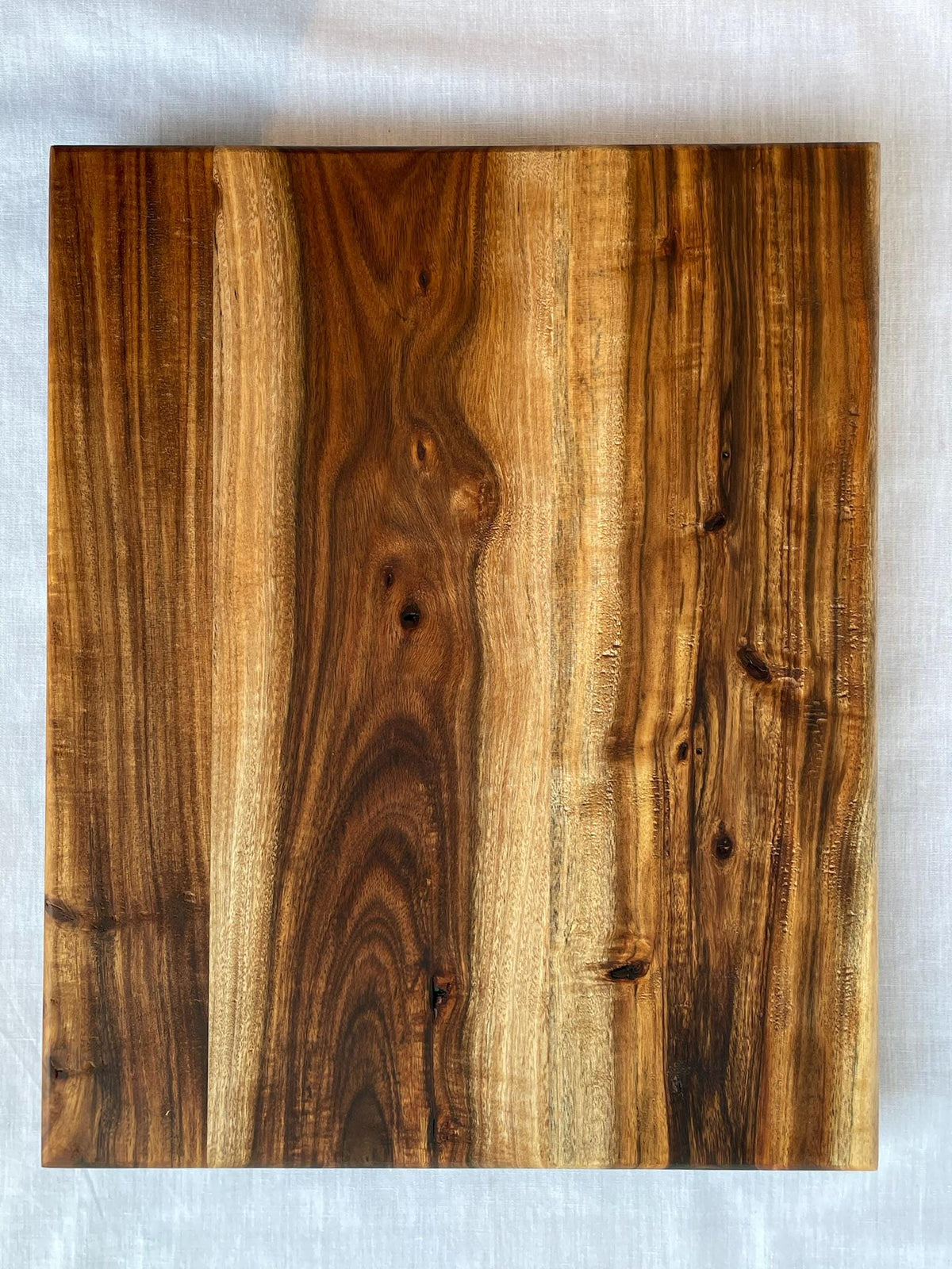 The Find — Upcycled Solid Teak Charcuterie Board, Natural Knots, Handmade Cheese Serving