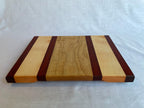 Padauk Maple and Walnut Cutting Board, Bold Handmade Wooden Chopping Board with Striking Grain, Kitchen Gift, Made in the Netherlands