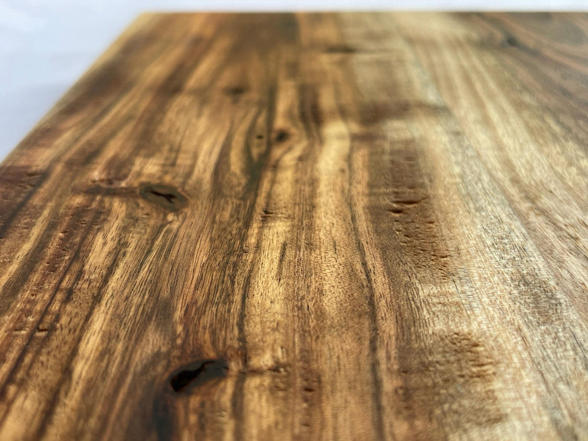 The Find — Upcycled Solid Teak Charcuterie Board, Natural Knots, Handmade Cheese Serving