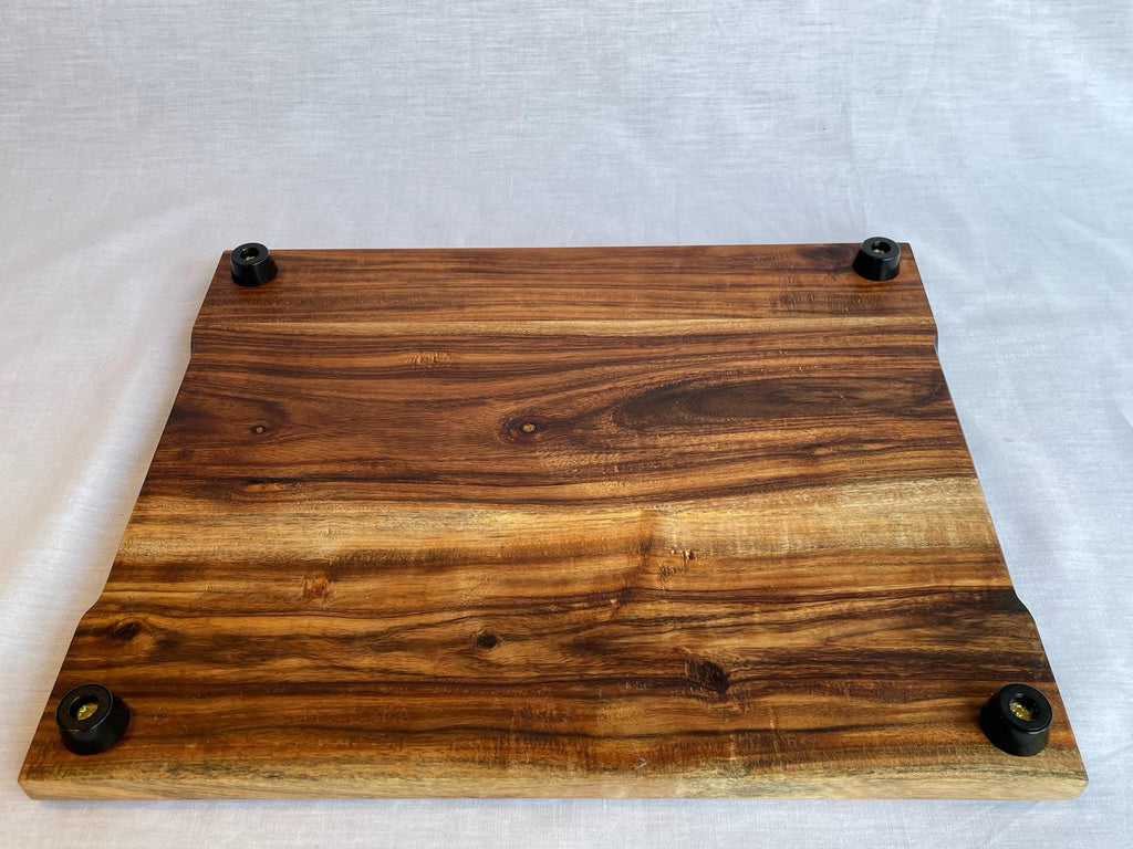 The Find — Upcycled Solid Teak Charcuterie Board, Natural Knots, Handmade Cheese Serving