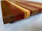 Sahara Handmade Wood Charcuterie Board — African Oak Padauk Maple Walnut, Cheese Serving