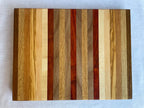 Eight-Wood Cutting Board, Lightweight Handmade Board in Oak, Cherry, Olive, Padauk & Walnut, Colourful Kitchen Gift, Made in the Netherlands