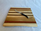 The Square One — Handmade Square Wood Cutting Board, Maple Oak Padauk, Charcuterie Serving