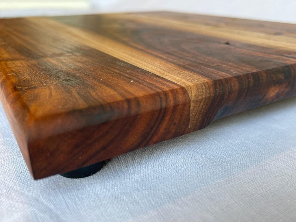 The Find — Upcycled Solid Teak Charcuterie Board, Natural Knots, Handmade Cheese Serving