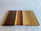 The Radical Set, Two Matching Charcuterie Boards with Purple Heart, Walnut and Cherry, Handmade Serving Gift Set, Made in the Netherlands