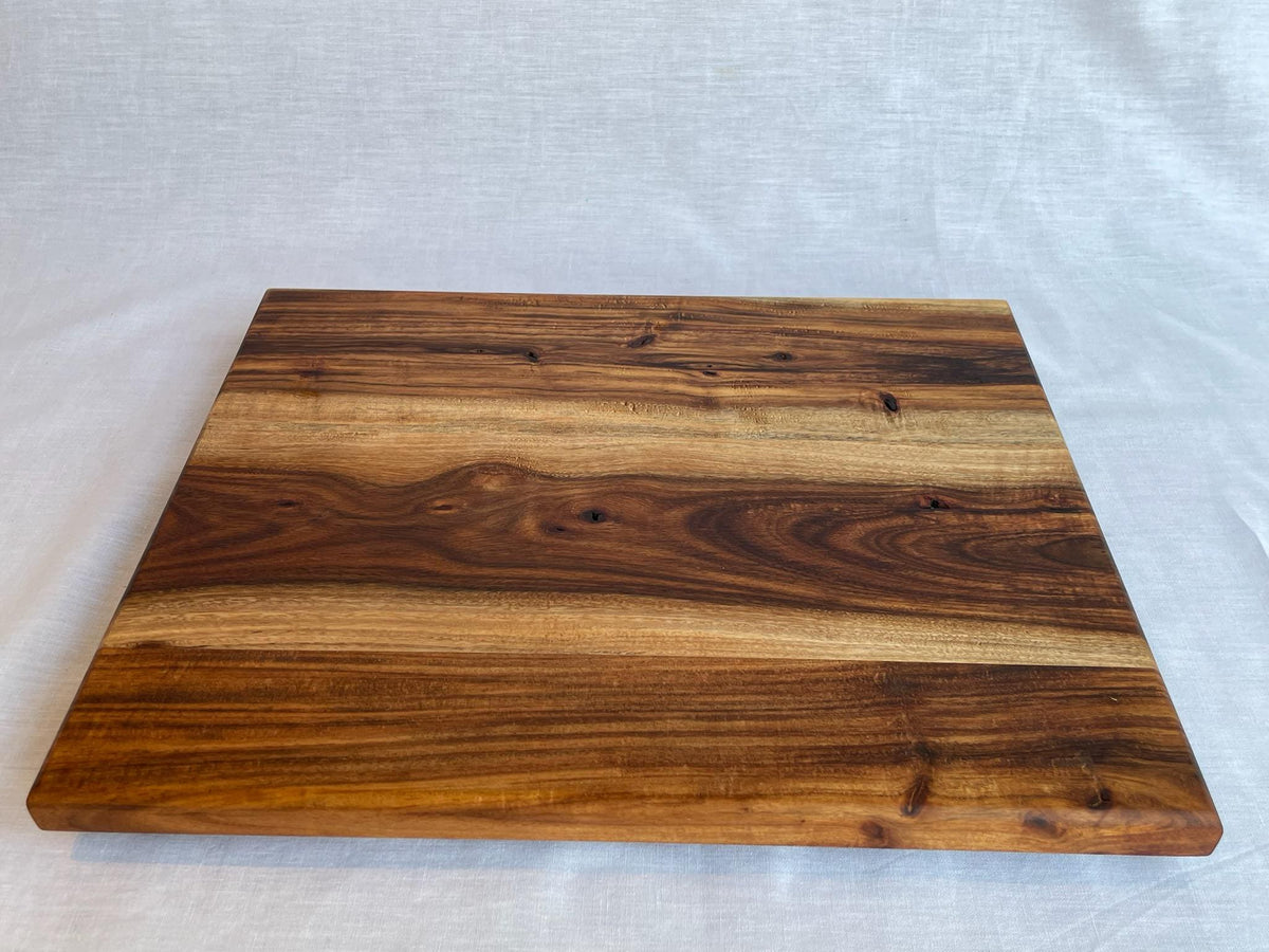 The Find — Upcycled Solid Teak Charcuterie Board, Natural Knots, Handmade Cheese Serving