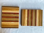 The Twins Cutting Board Set, Two Matching Eight-Wood Boards in Oak, Walnut, Cherry, Padauk, Olive, Handmade Gift, Made in the Netherlands