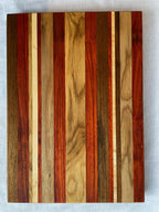 Sahara Handmade Wood Charcuterie Board — African Oak Padauk Maple Walnut, Cheese Serving