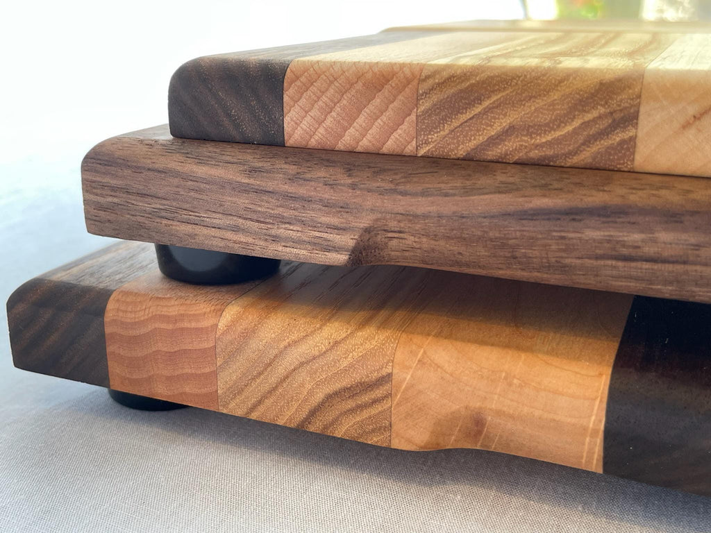 Phoenix Wood Coasters Set of 4 — Handmade Walnut Beech Ash Alder Drink Coasters