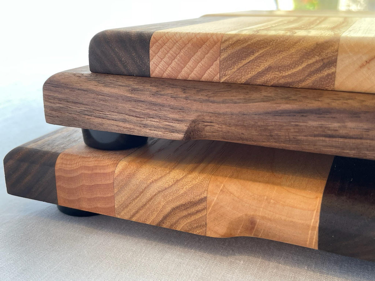 Phoenix Wood Coasters Set of 4 — Handmade Walnut Beech Ash Alder Drink Coasters