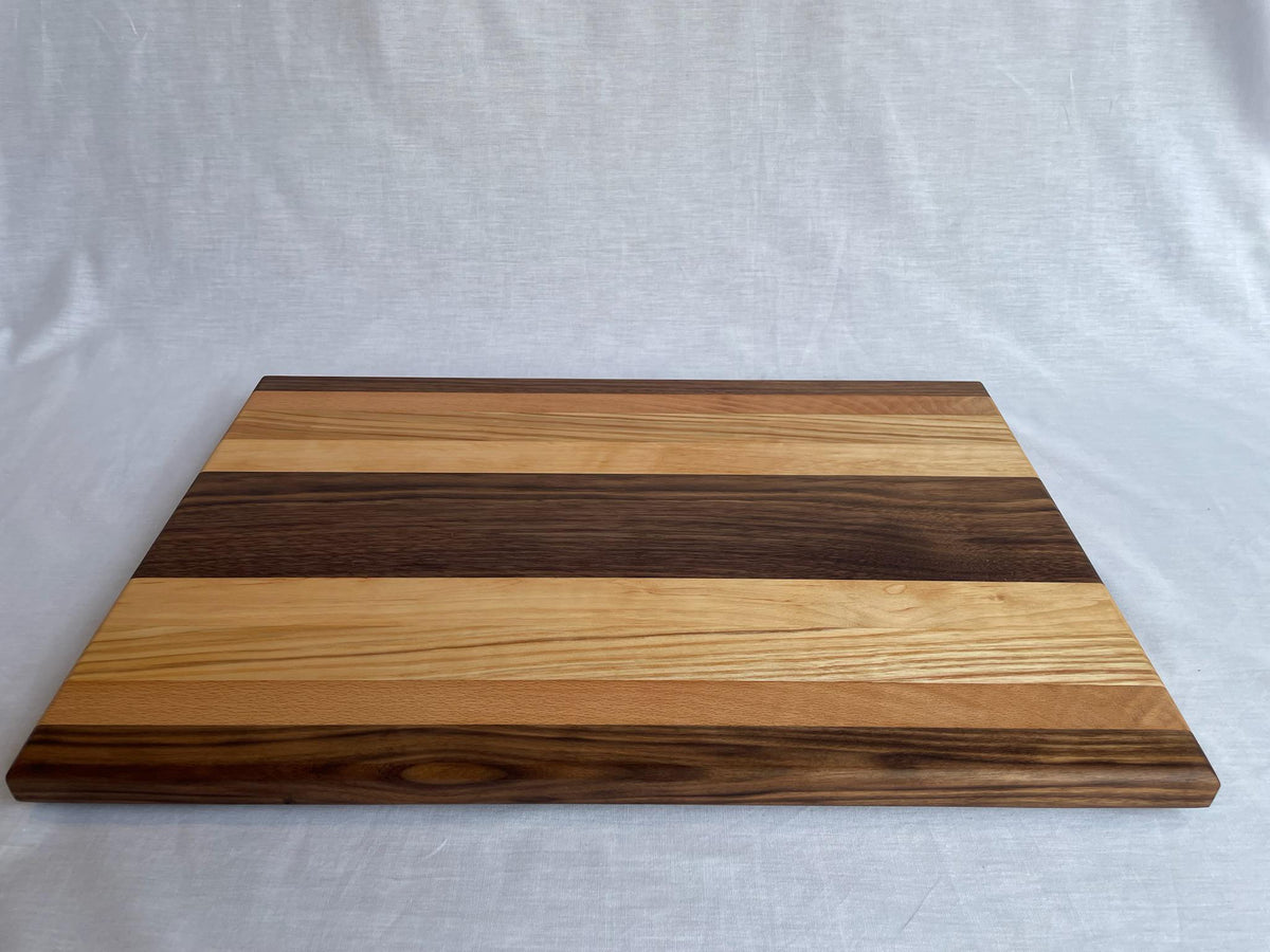 The Phoenix — Handmade Wood Charcuterie Board, Walnut Beech Ash Alder, Cheese Serving Platter