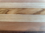 Handmade Wooden Chopping Board, 7 Hardwoods: Walnut, Olive, Cherry, Purpleheart | Large 44.5 × 29.5 cm | Wild Thing
