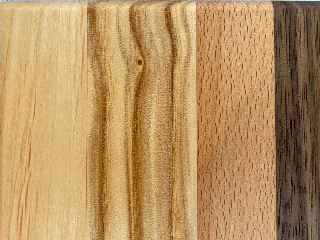 Phoenix Wood Coasters Set of 4 — Handmade Walnut Beech Ash Alder Drink Coasters