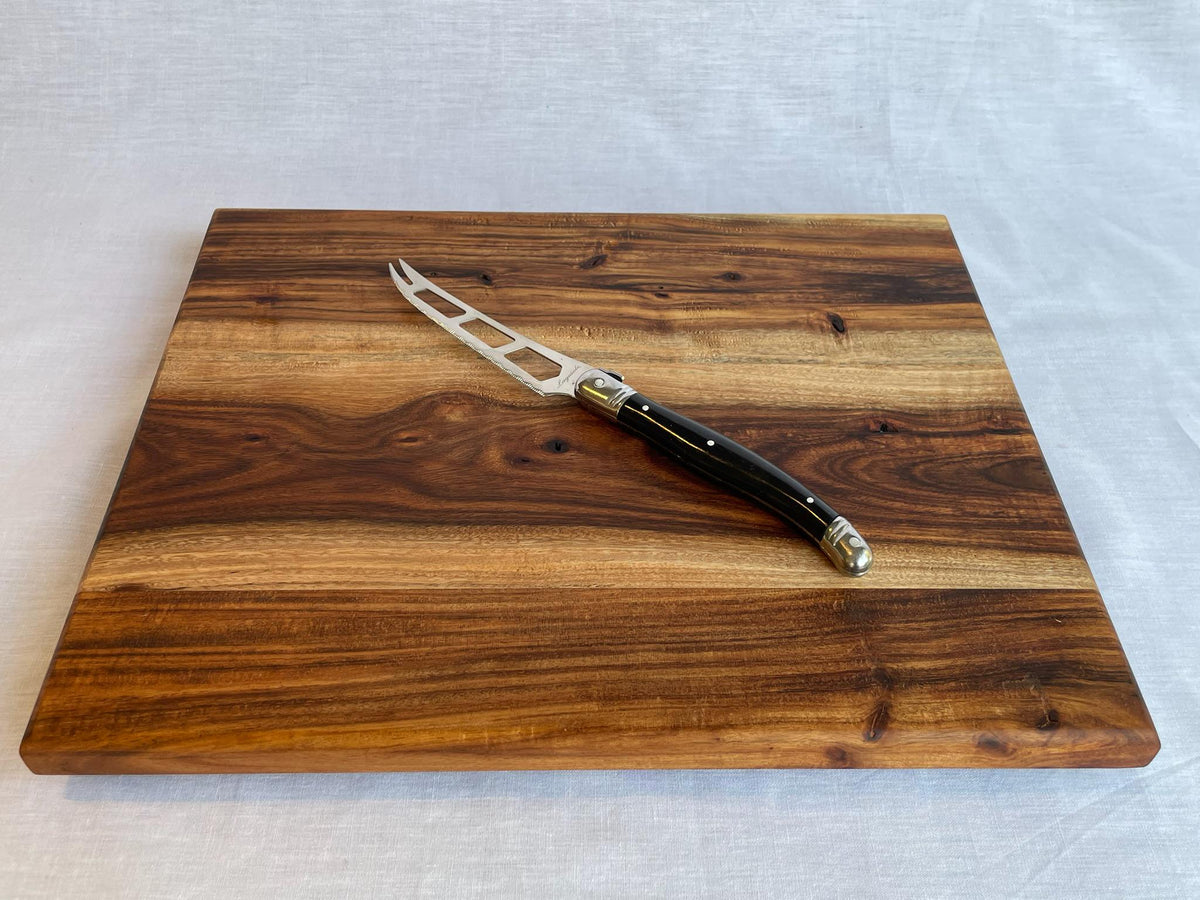 The Find — Upcycled Solid Teak Charcuterie Board, Natural Knots, Handmade Cheese Serving